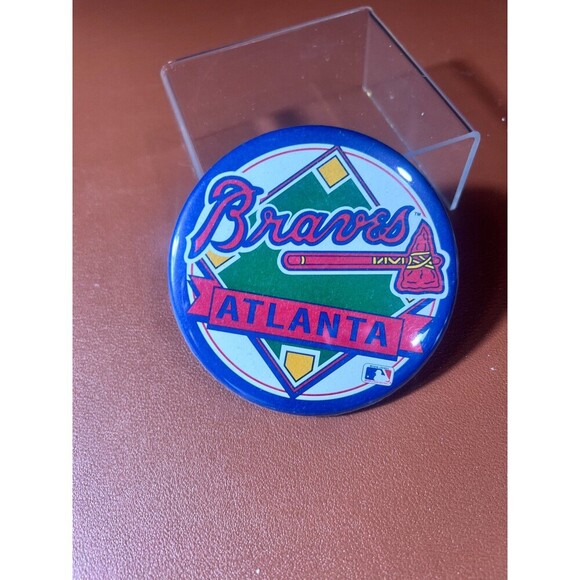Vintage Atlanta Braves MLB Original Wincraft Made in U.S.A. Big Pin Winona - Picture 1 of 3